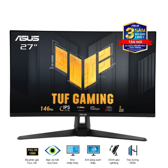 Màn Hình ASUS TUF Gaming VG279QE5A-R (27 inch/ FHD/ IPS/ 146Hz/ 1ms/ Loa)