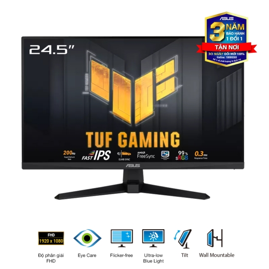 Màn Hình Gaming ASUS TUF Gaming VG259Q5A ( 24.5 inch/ IPS/ FHD/ 200Hz/ 1ms)