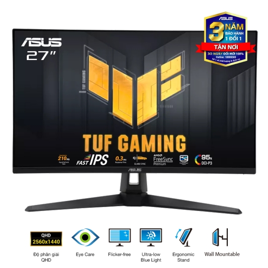 Màn Hình ASUS TUF Gaming VG27AQ5A ( 27 inch - IPS - 2K - 210Hz - 1ms - Loa )
