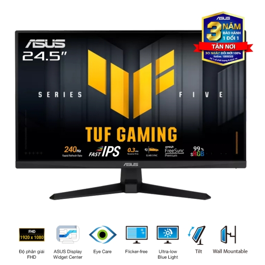 Màn Hình Asus TUF Gaming VG259QM5A 24.5 Inch/ Full HD/ Fast IPS/ 240Hz/ 0.3ms
