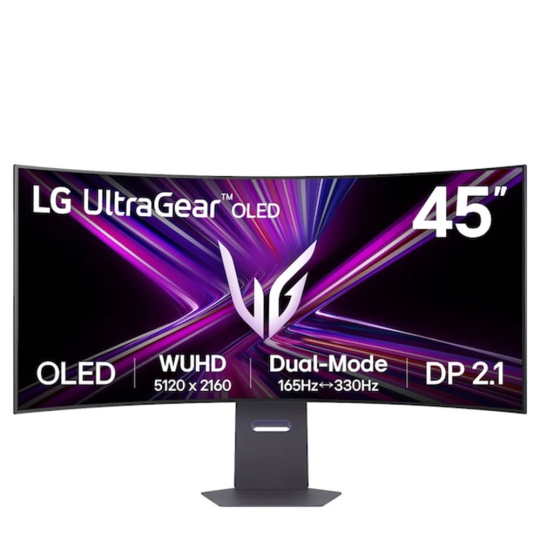 Màn Hình LG UltraGear 45GX950A-B.ATV – 45 inch OLED | 5K2K WUHD 165Hz or WFHD Dual Mode 330Hz | 0.03ms | USB Type-C | Curved
