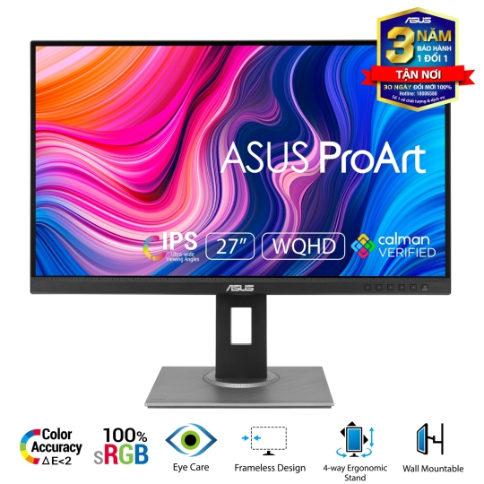 Màn Hình Đồ Họa ASUS ProArt PA278QV 27 Inch/ 2K/ IPS/ 75Hz/ 5ms