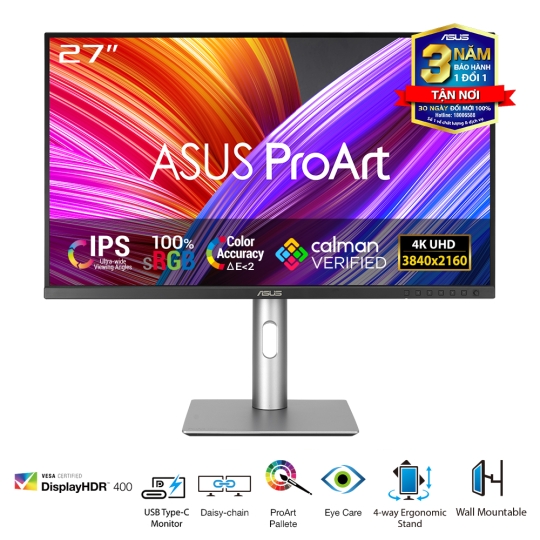 Màn hình ASUS ProArt PA279CRV ( 27 inch/ UHD 4K/ IPS/ 60Hz/ 5ms ) Chuyên Đồ Hoạ