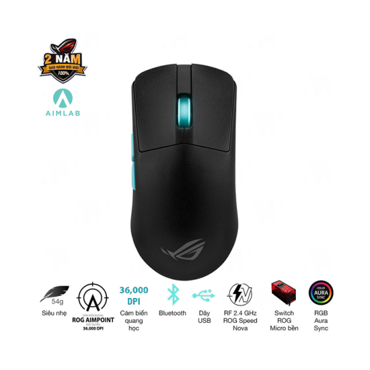 Chuột Gaming ASUS ROG Harpe Ace Aim Lab Edition Wireless Black