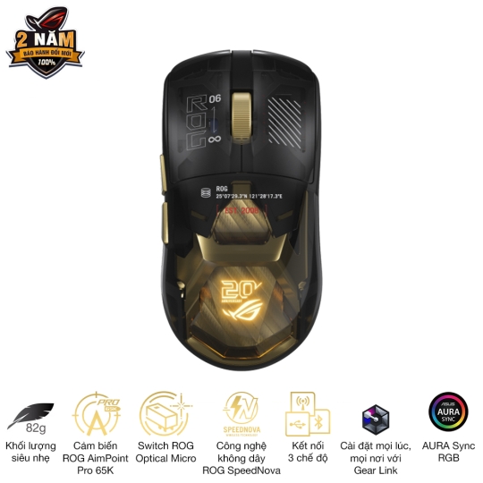 Chuột Không Dây Asus Rog Harpe Ii Extreme Edition 20 Bản Kỷ Niệm 20 Năm