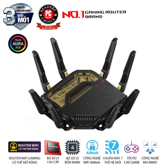 ROUTER WIFI 7 ASUS ROG RAPTURE GT-BE98 PRO EDITION 20 (Gaming Router) Wifi BE30000 