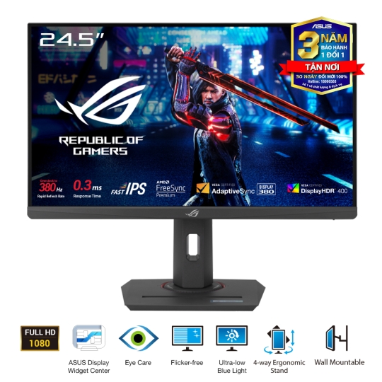 Màn hình ASUS ROG Strix XG259QNS ( 24.5 inch/ FHD/ Fast IPS/ 380Hz/ 0.3ms)
