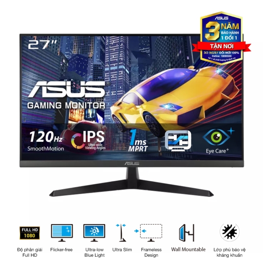 Màn Hình Asus VY279HGR 27 inch FHD IPS 120Hz Eye Care